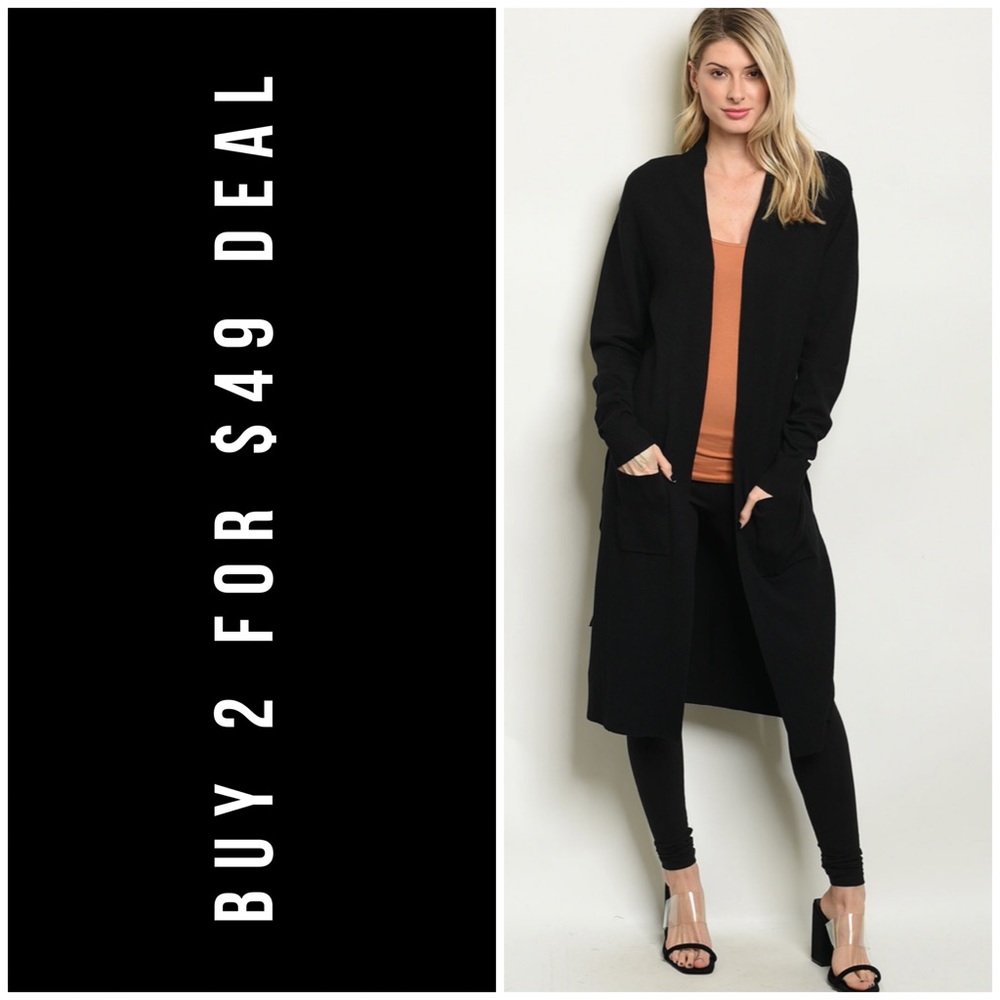 ❄️LAST1️⃣//BLACK LIGHTWEIGHT SWEATER CARDIGAN